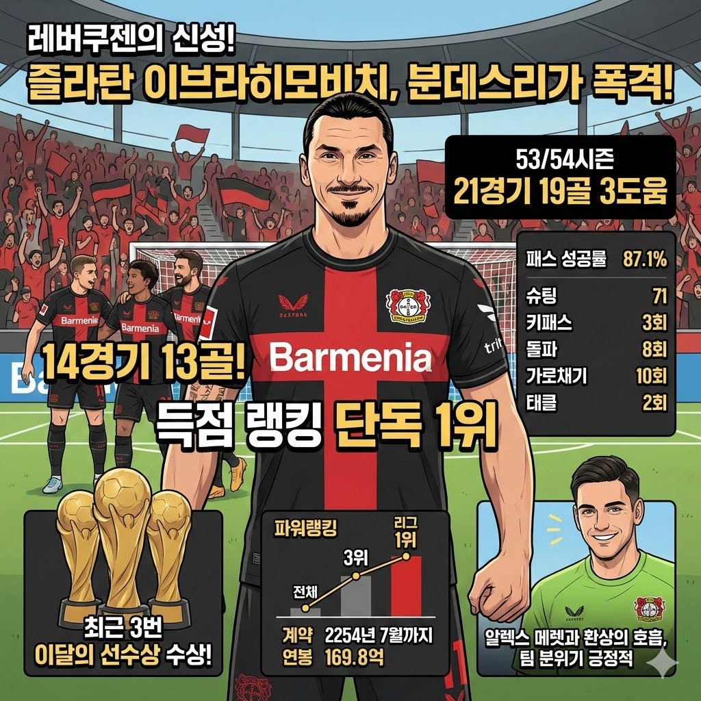 레버쿠젠 신성 이브라히모비치, 분데스리가 폭격!